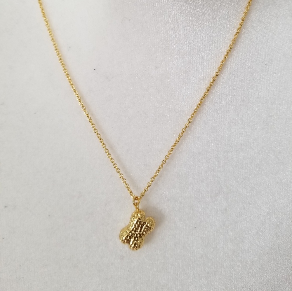 Peanut 18k Gold Plated & Peal Necklace - Picture 3 of 7